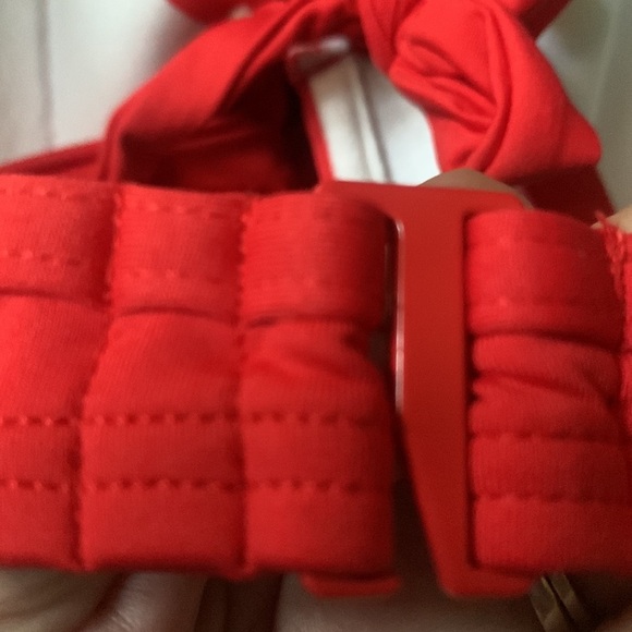 NWT Carmen Marc Valvo Swim Sense Red scarlet Wrap Top - Picture 6 of 12